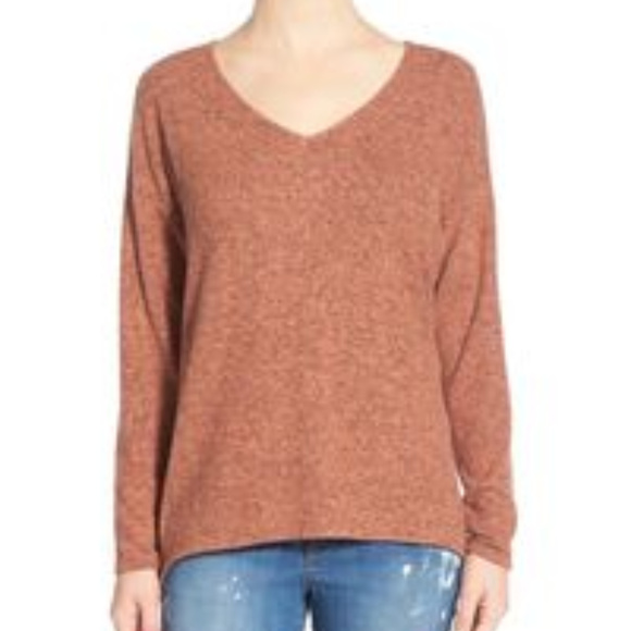 GIBSON Yummy Fleece Hi Lo V-Neck Pullover Top M - Picture 1 of 10
